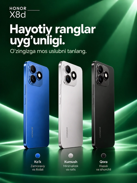 Смартфон HONOR X8d, NFC, 8/128/256 ГБ
