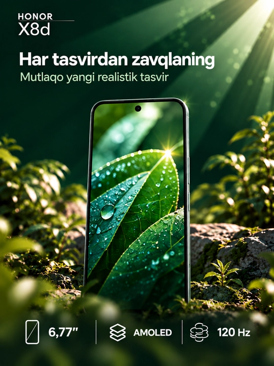 Смартфон HONOR X8d, NFC, 8/128/256 ГБ