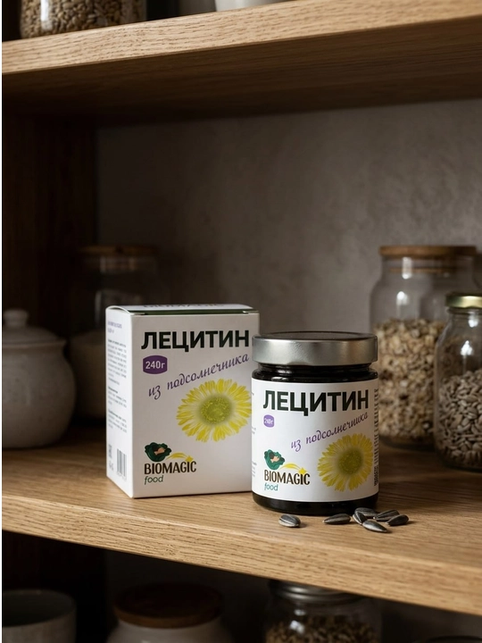 BioMagic Kungaboqar letsitini, tabiiy, o‘simlik asosida, 240 g
