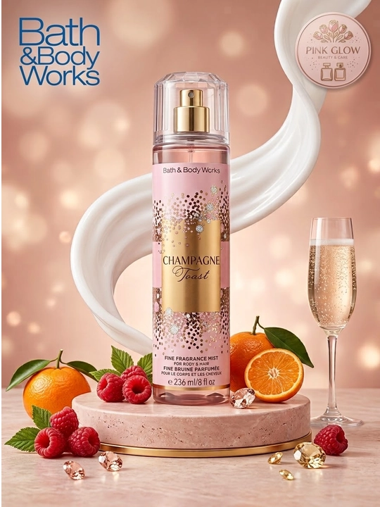 Bath & Body Works парфюмированный спрей-мист для тела и волос Champagne Toast, 236 мл - 