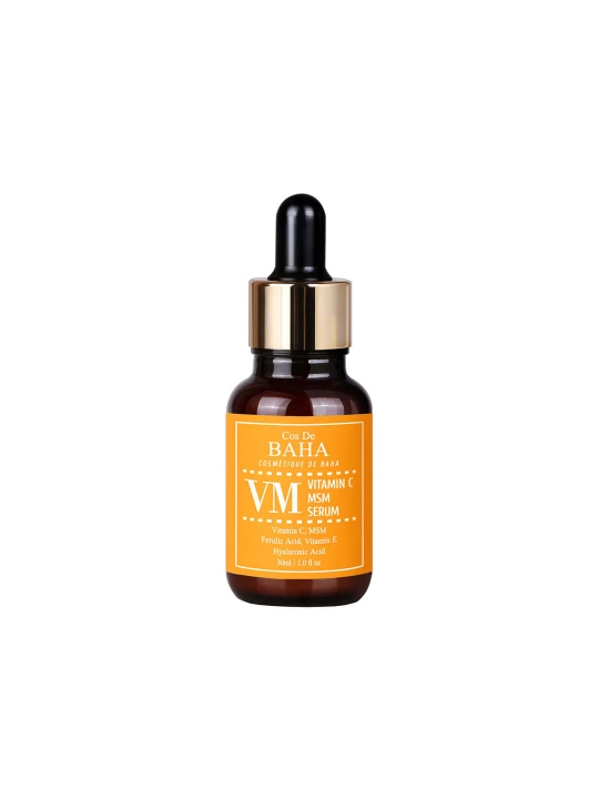Cos De BAHA Vitamin C MSM Serum Yuz uchun C vitamini bilan oqartiruvchi zardob, 30 ml - 