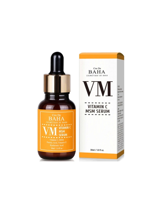 Cos De BAHA Vitamin C MSM Serum Yuz uchun C vitamini bilan oqartiruvchi zardob, 30 ml