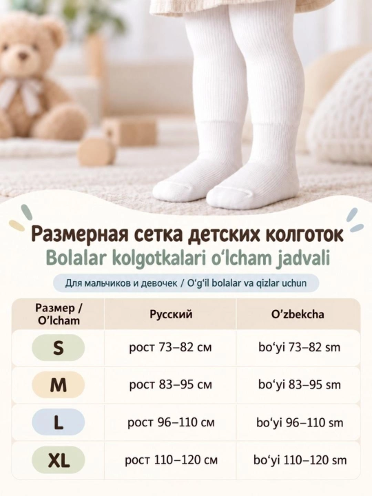 Теплые зимние колготки с мехом для детей, 0–7 лет, плотные колготки детские