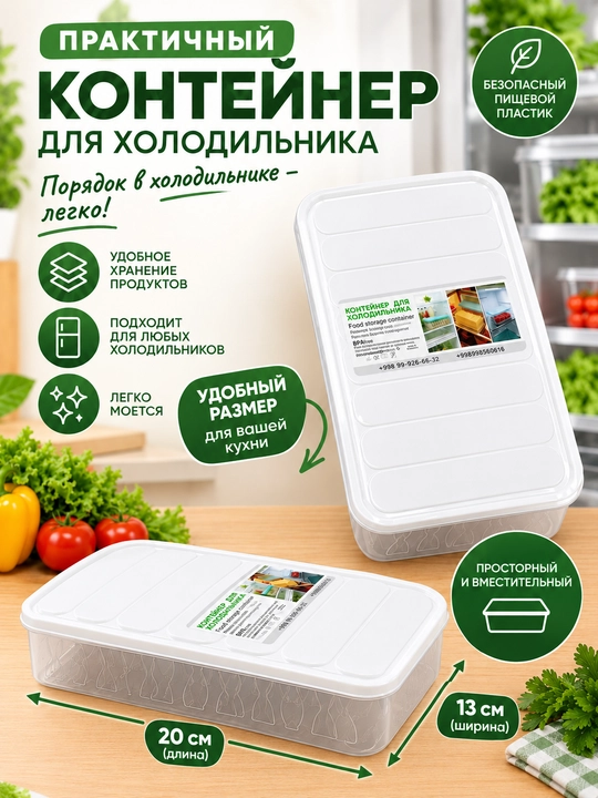 Контейнер для хранения продуктов и зелени - 
