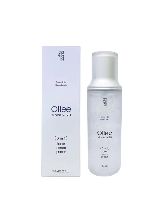 OLLEE toner serum primer 3x1 vositasi: toner, zardob, pardoz uchun asos, 150 ml - 