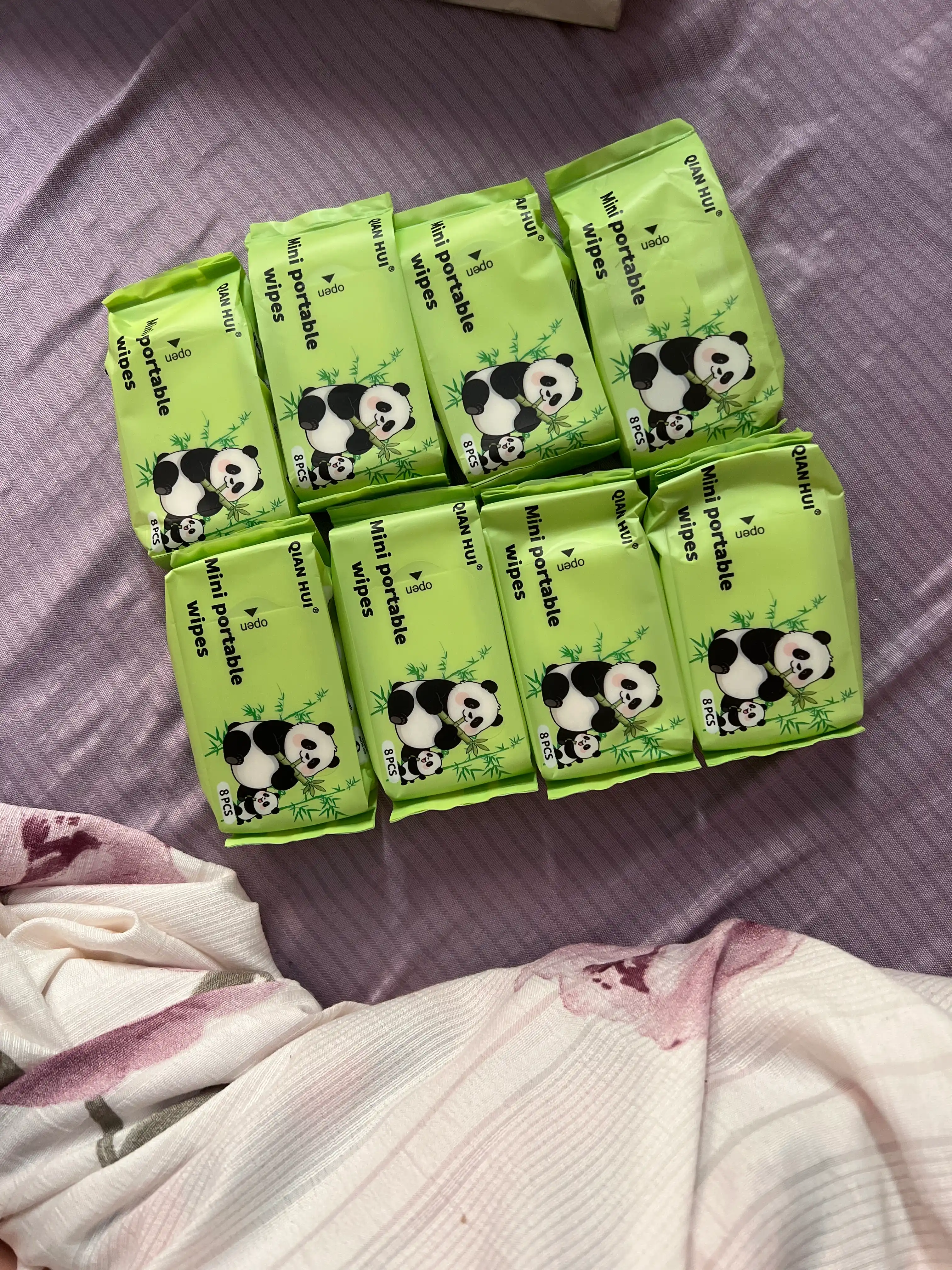 Nam salfetkalar 64 dona, antibakterial, mini, bolalar va kattalar uchun