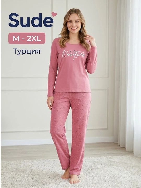 Ayollar pijamasi, uzun yengli pijama ayollar uchun, modal, paxta, Turkiya, M–2XL - 