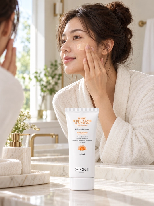 Солнцезащитный крем SOONTI SPF 50+ для лица, увлажняющий уход, 60 мл