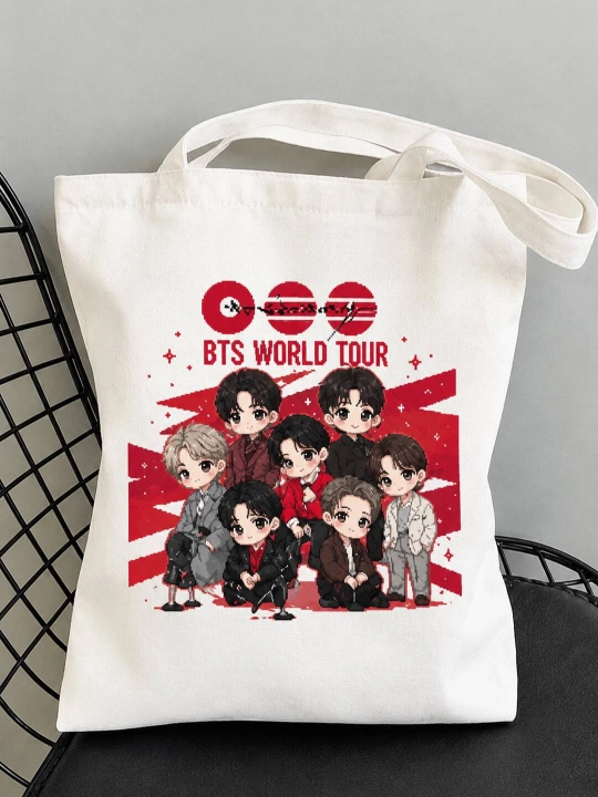K-pop BTS Arirang World Tour shopper sumkasi, zamonaviy kundalik matoli sumka - 