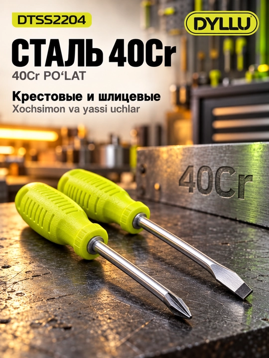 Набор отверток DYLLU DTSS2204, 4 шт., сталь 40Cr