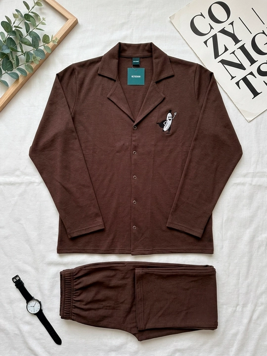 Erkaklar pijamasi, Costume 100% paxta
