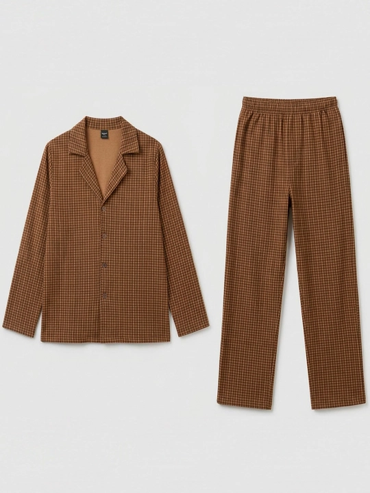 Erkaklar pijamasi, Costume 100% paxta