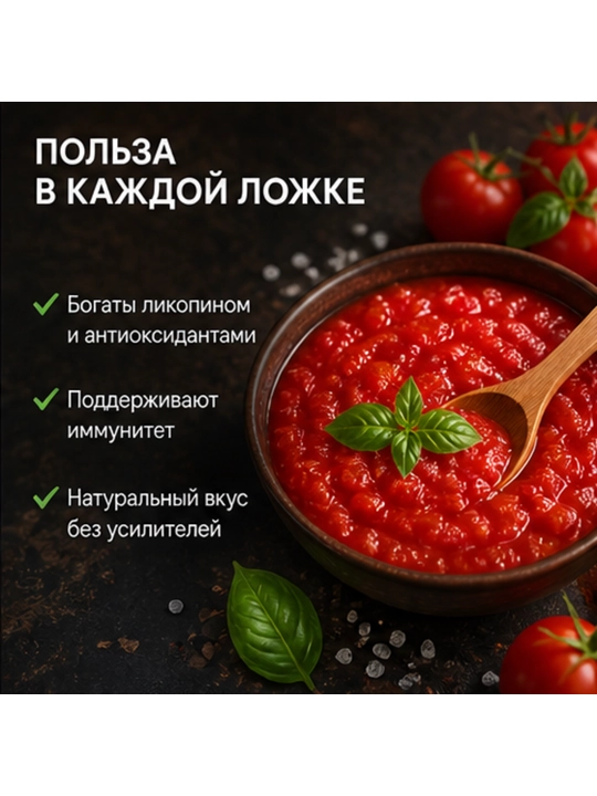 O‘z sharbatida tozalangan va maydalangan pomidorlar ROSSO GARGANO Polpa Fine
