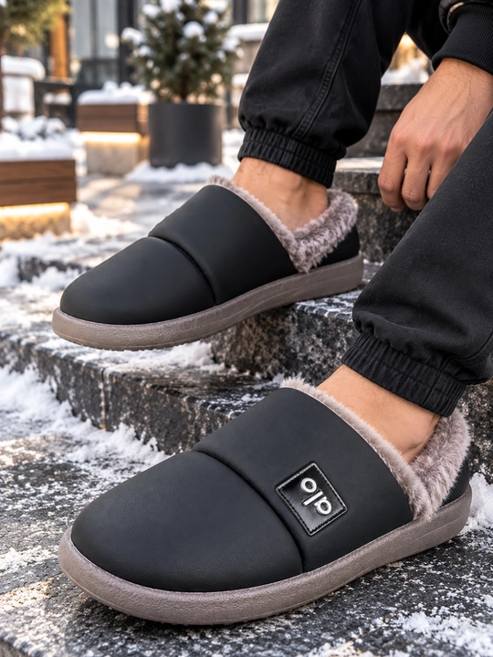Тёплые, мужские, домашние тапочки с мехом, 40-44 - 