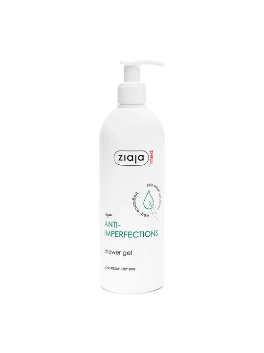 Dush uchun gel Ziaja MED, husnbuzarga moyil teri uchun, dozatorli, 400 ml