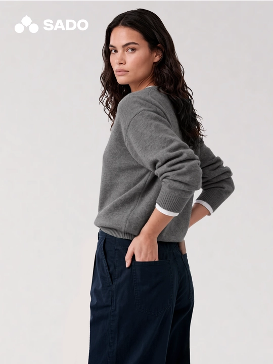 Ayollar uchun twill matodan tikilgan Barrel shim SADO