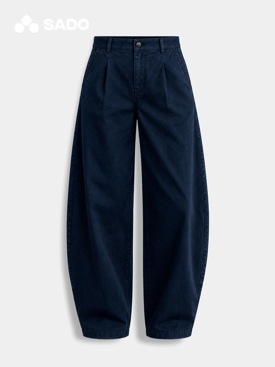 Ayollar uchun twill matodan tikilgan Barrel shim SADO
