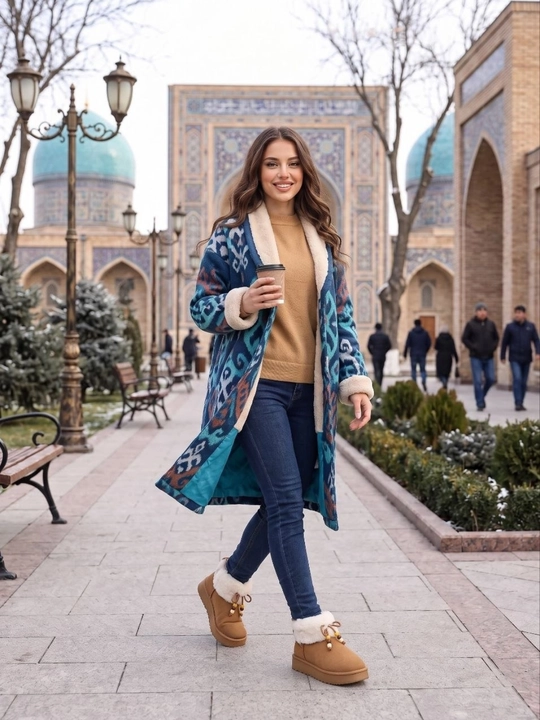 Qishki ugg ayollar uchun, qalin mo'ynali qisqa etiklar