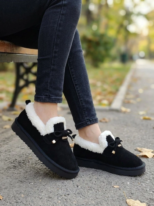 Qishki ugg ayollar uchun, qalin mo'ynali qisqa etiklar