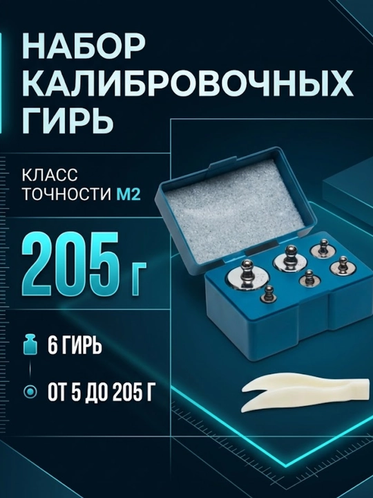 Kalibrlash og'irliklari to'plami, 205 gr - 