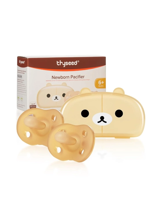 Thyseed, силиконовая пустышка для малышей, 0–6 мес. и 6+ мес - 