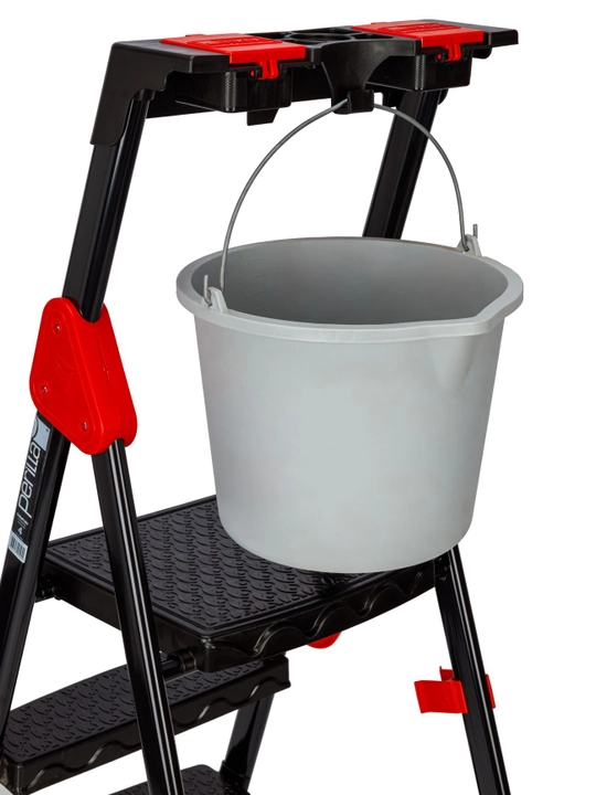 Perilla Comfort yigʻma narvon, qurilish narvoni, 250 kg gacha, lotok va tutqich bilan