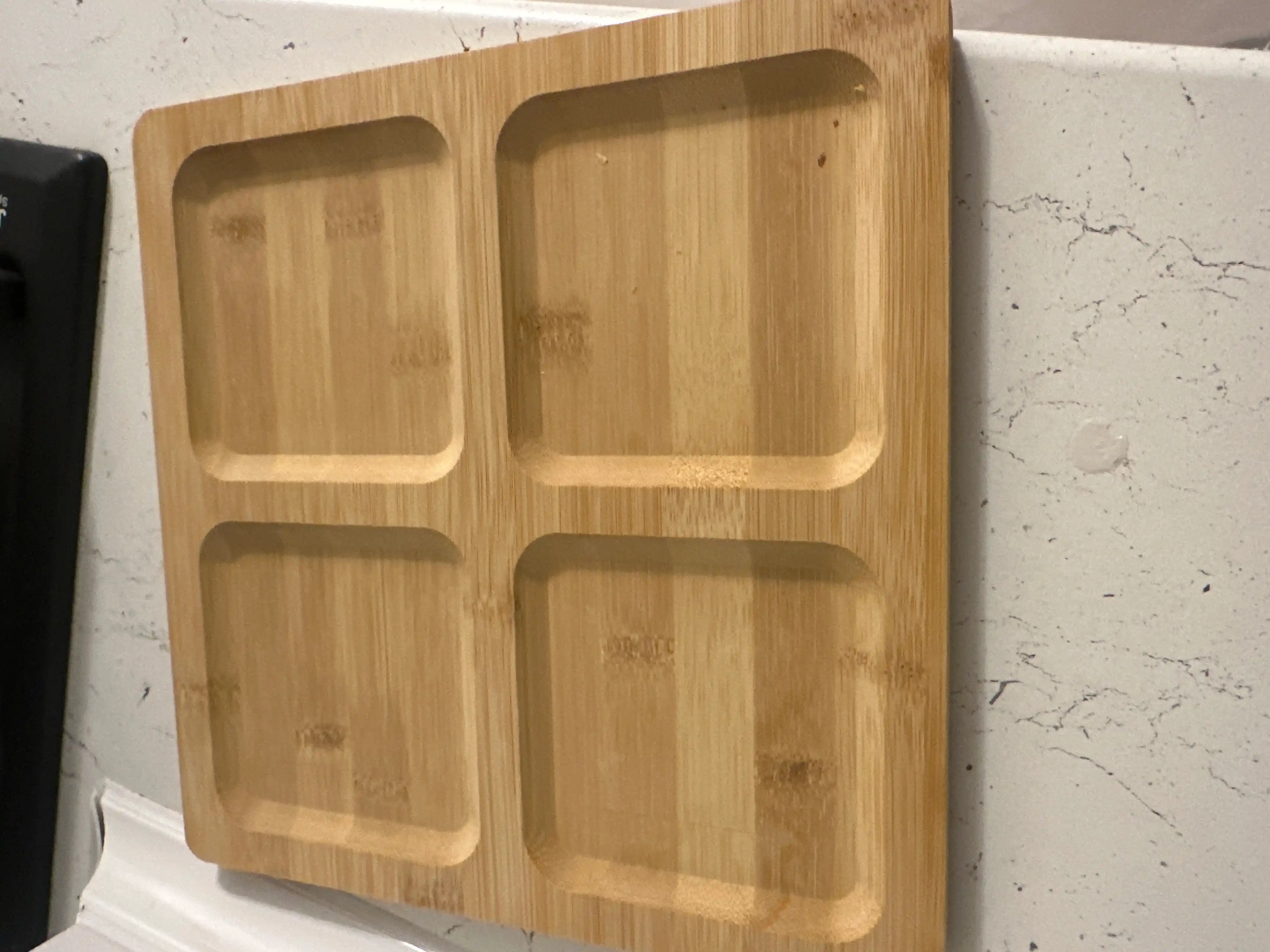 Kvadrat shaklidagi bambukli menagina, UYDA 35466-A269 25x25sm 1dona 50x1