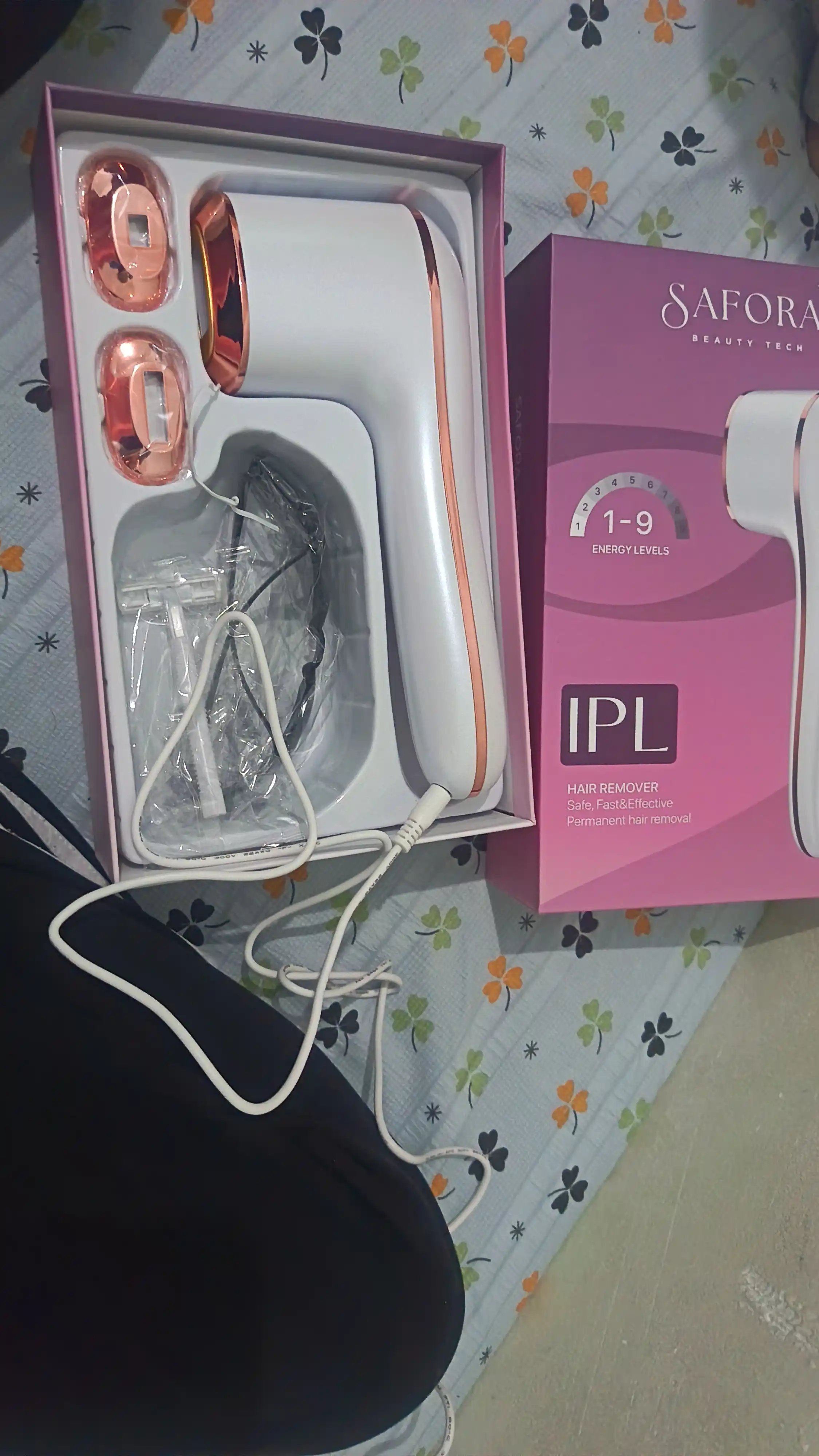 Lazerni epilyator Safora, fotoepilator va lazerli depilyator yuz va tana uchun