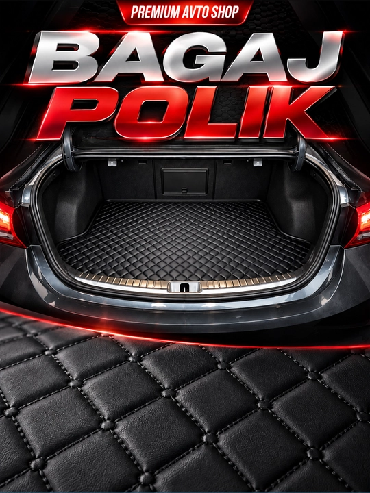 Avtomobil bagaji uchun eko charmdan polik gilam Cobalt, Lacetti, Onix, Tracker, BYD uchun - 