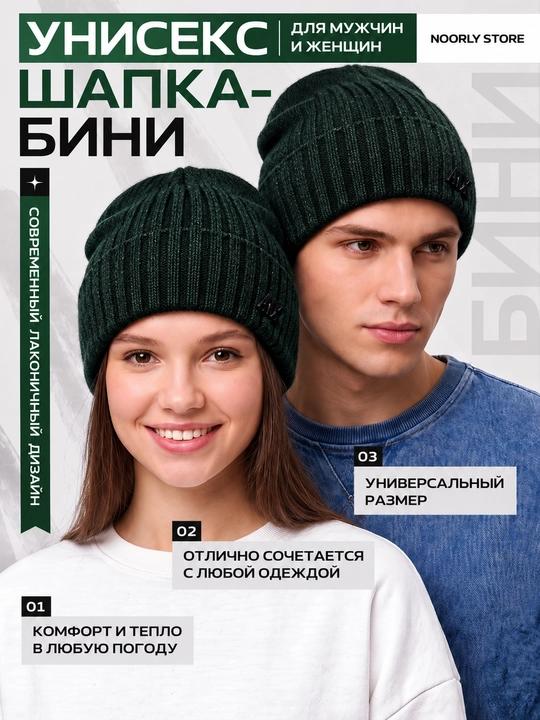 Шапка зимняя вязаная для женщин, мужчин и детей - 