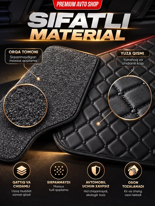 Коврик в багажник автомобиля из эко-кожи для Cobalt, Lacetti, Onix, Tracker, BYD