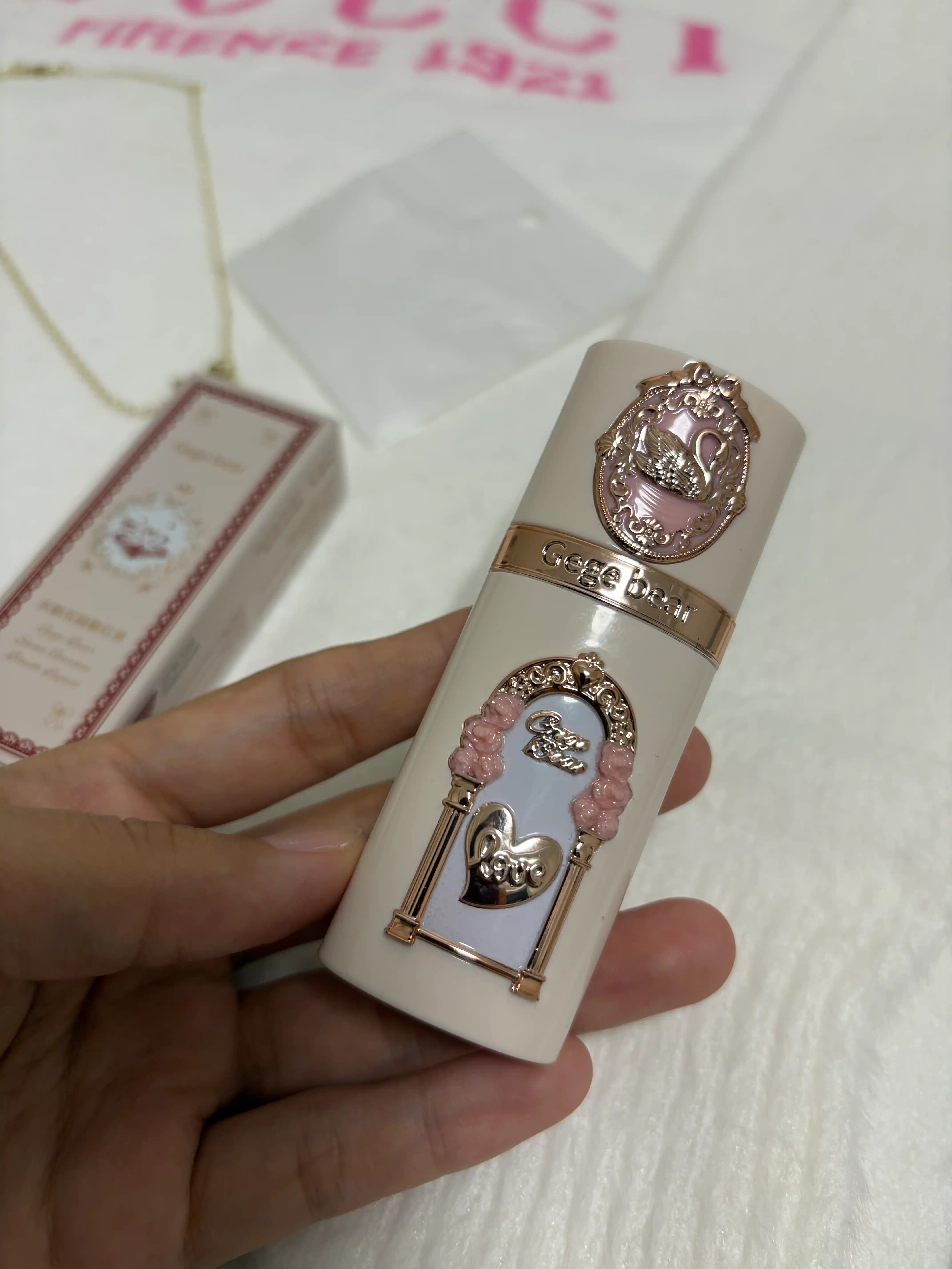Жидкие кремовые румяна Gege Bear для лица и щёк, стойкий blush, нежный розовый оттенок