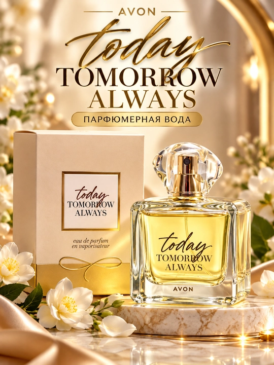 Ayollar uchun parfyum suvi Today 50 ml yengil gul va mushkli kundalik yoqimli hid - 