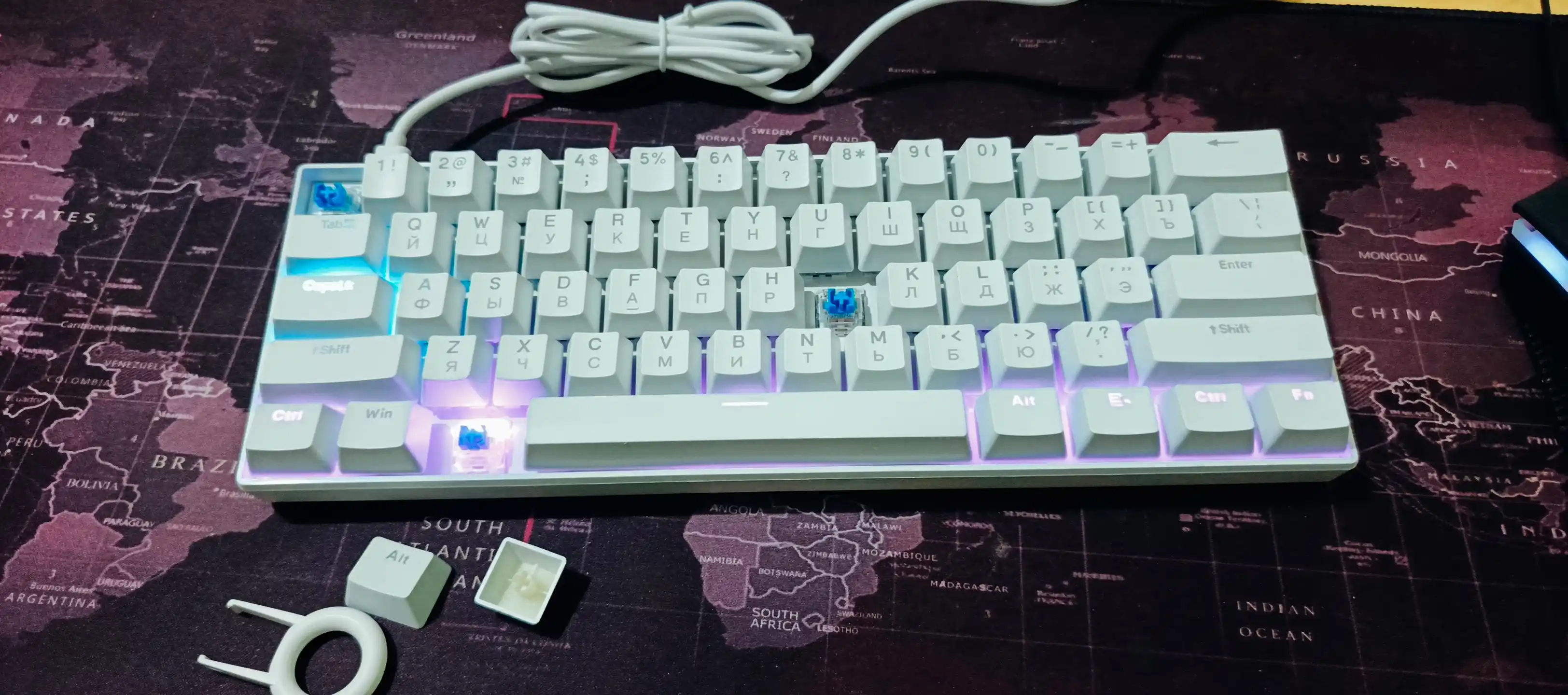 Mexanik simli, klaviatura T-Wolf T50, orqa nuri bilan
