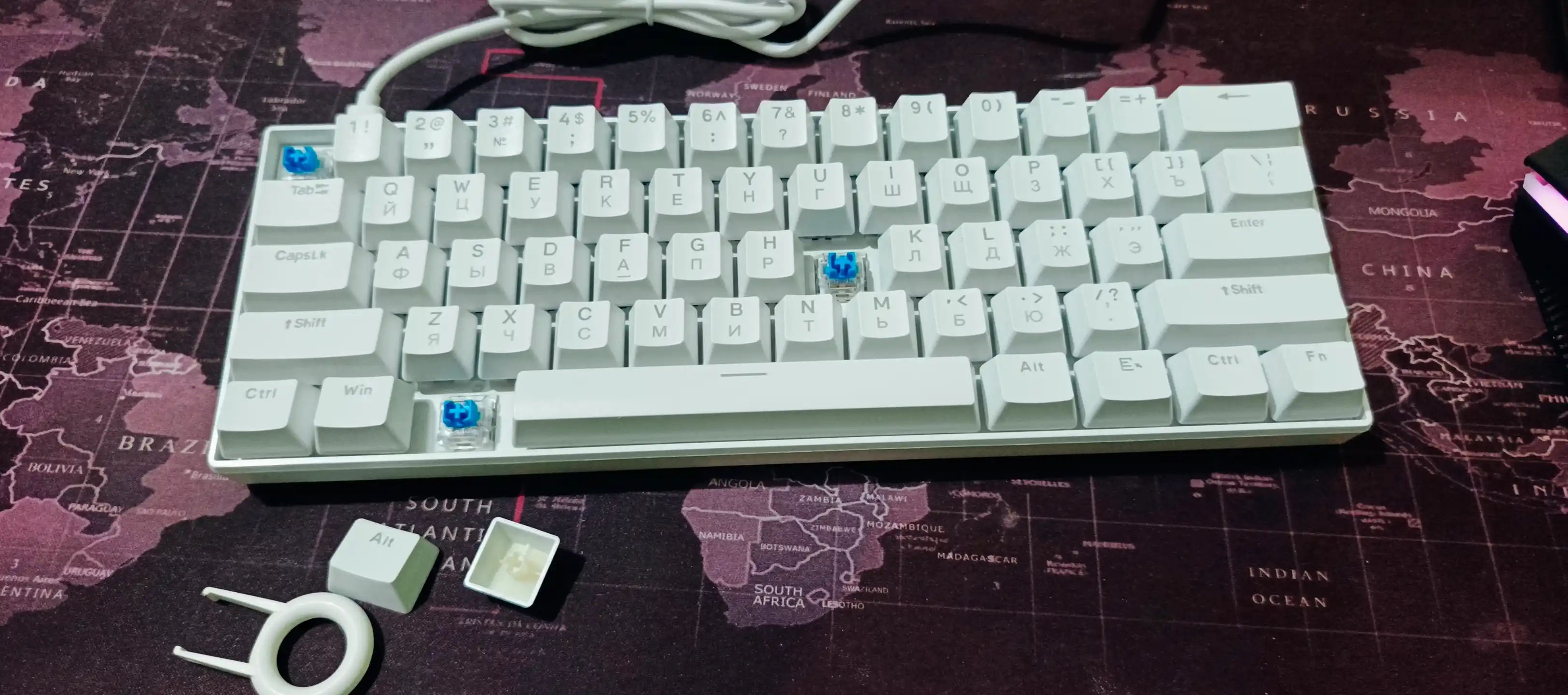 Mexanik simli, klaviatura T-Wolf T50, orqa nuri bilan