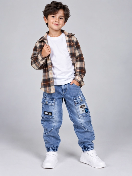 Jinsi shim qishki qalin 5-9 yoshga, jogger