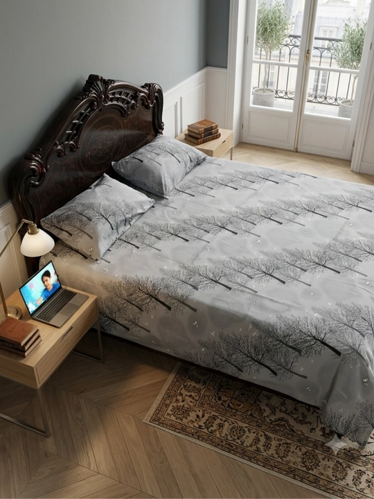 Choyshab 1 kishilik 150x230 va 2 kishilik 220x230, 100% paxta poplin