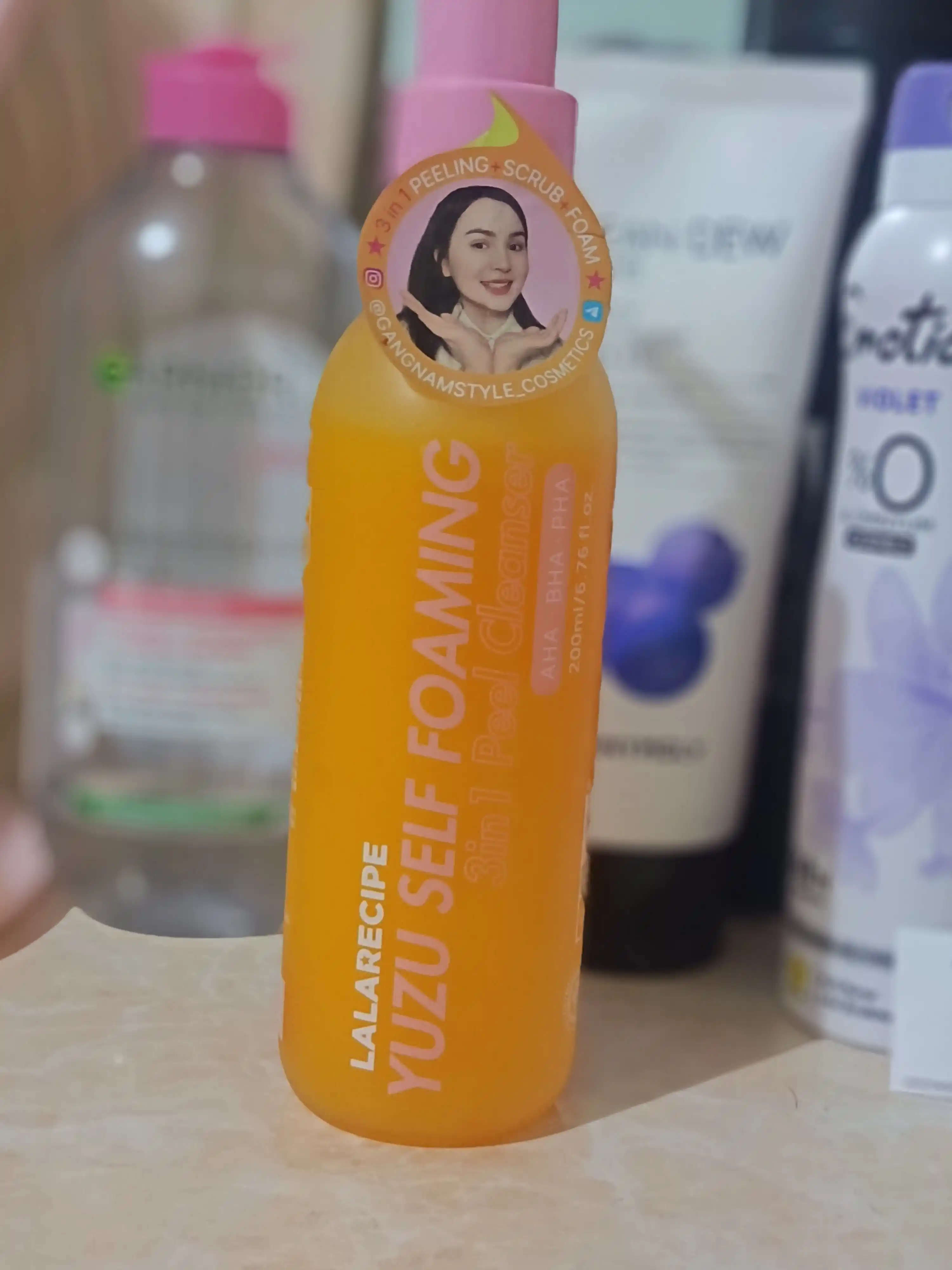 LALARECIPE Penka Yuzu Самопенящаяся пенка для умывания 3 в 1 AHA BHA, 200 мл