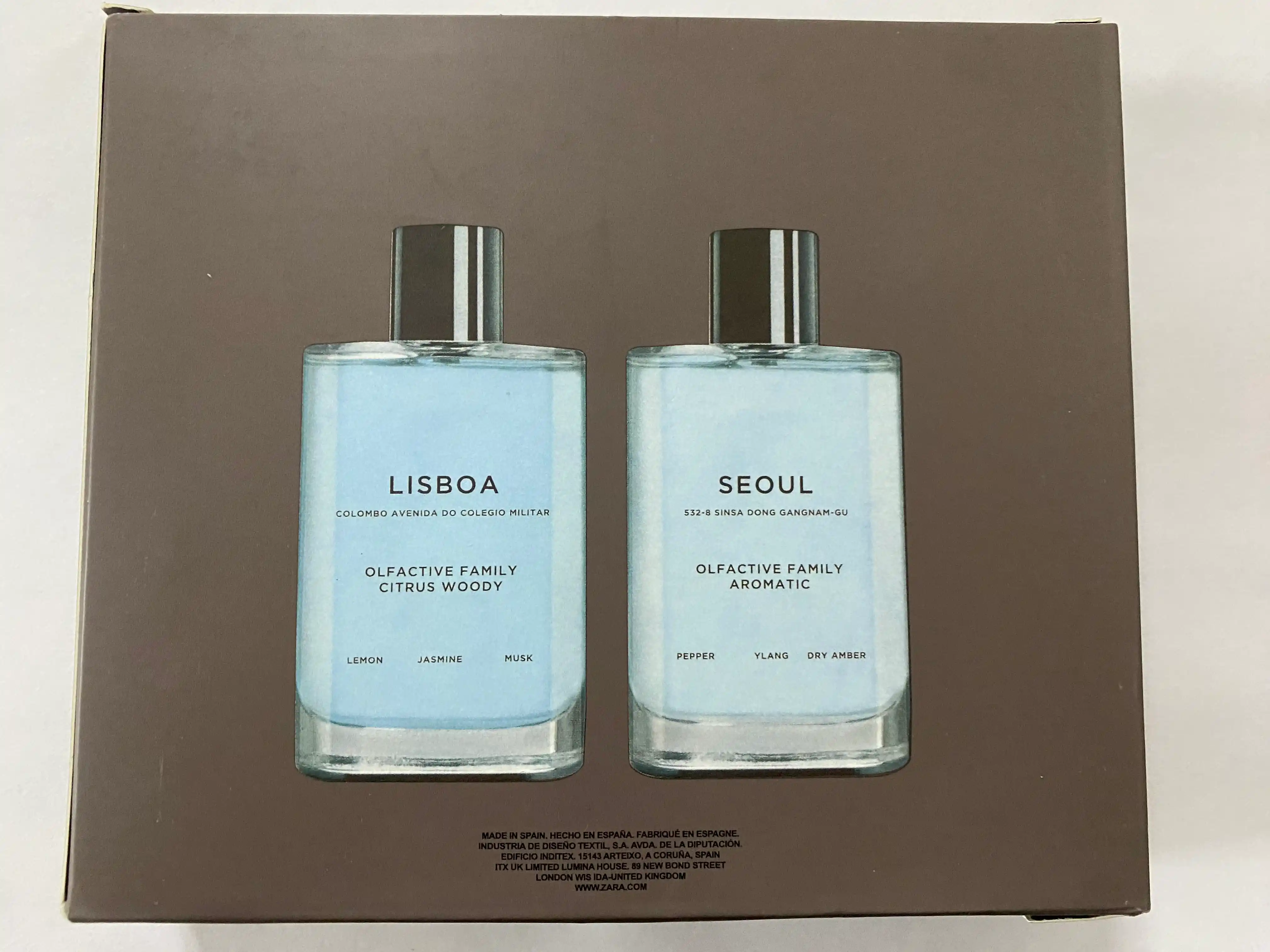 Erkaklar uchun atir to‘plami ZARA Seoul 100 ml, + Lisboa 100 ml