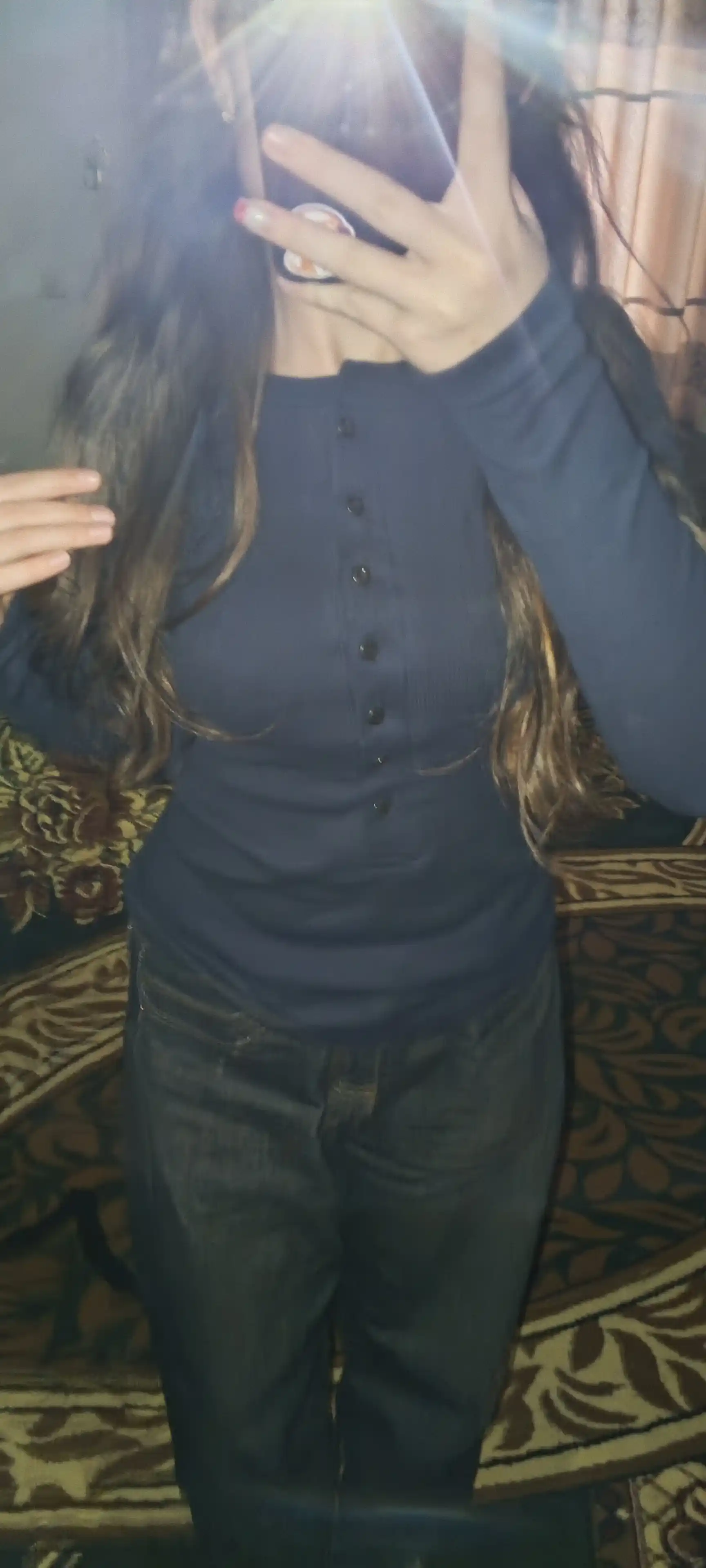 Tugmali yumshoq trikotaj longsliv Saraa,hS