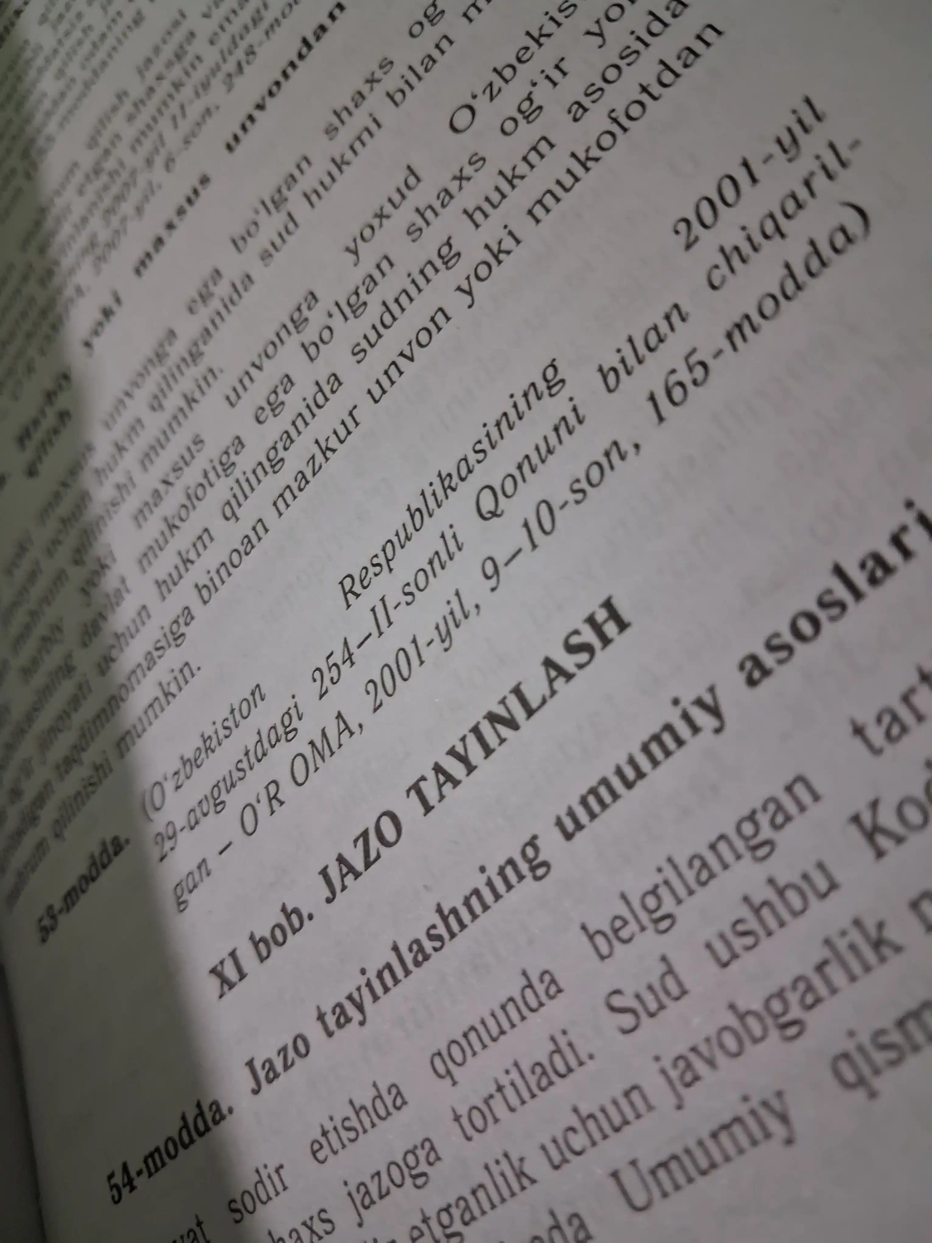 O'zbekiston Respublikasi Kodekslari (Jinoyat, Fuqarolik, Mehnat), 1 dona tanlov bo'yicha