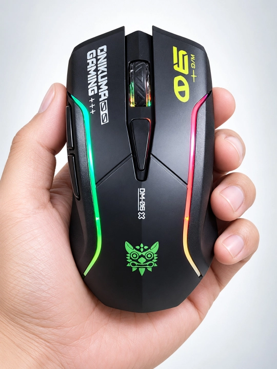 ONIKUMA DM06 RGB simsiz gaming sichqoncha, Bluetooth, 2.4 GHz, Type-C, 12800 DPI