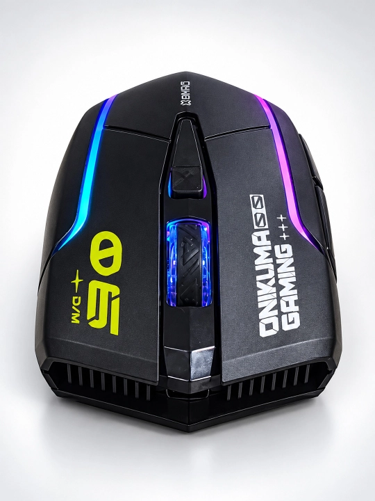ONIKUMA DM06 RGB simsiz gaming sichqoncha, Bluetooth, 2.4 GHz, Type-C, 12800 DPI