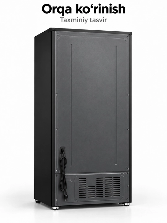 Холодильник AIWA BCD-508WG, 508 л, 4 двери, инвертор, No Frost, чёрный