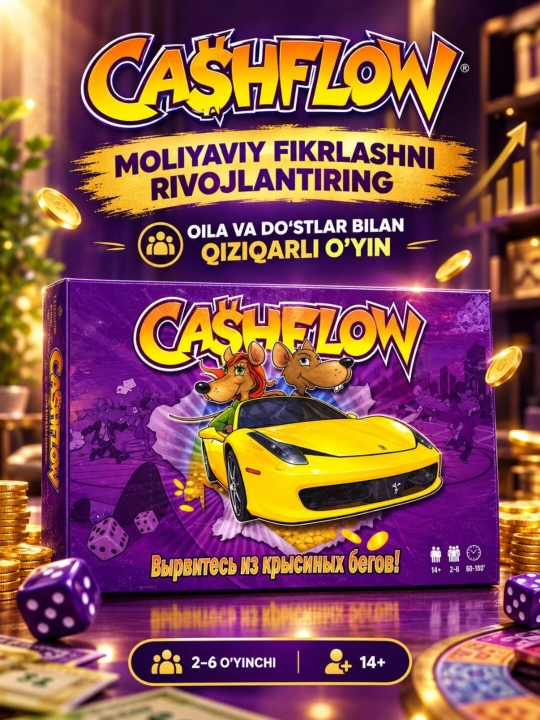 Cashflow — Moliyaviy savodxonlikni rivojlantiruvchi stol o‘yini - 