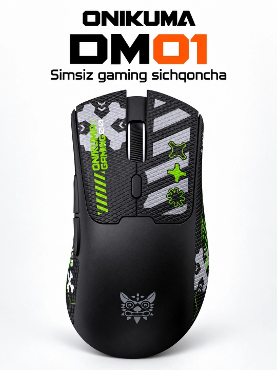 ONIKUMA DM01 simsiz gaming sichqoncha, Bluetooth, 2.4 GHz, Type-C, 12800 DPI - 
