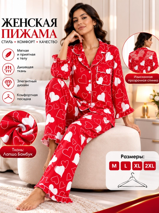 Женская пижама с брюками и топом домашняя одежда одежда для женщин и девочек размеры M-XXL