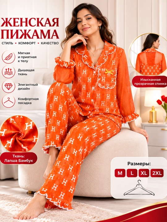 Женская пижама с брюками и топом домашняя одежда одежда для женщин и девочек размеры M-XXL