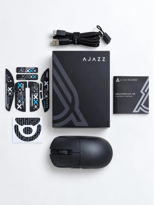 AJAZZ AJ200 NL AI MC simsiz gaming sichqoncha, AI yordamchi, PAW3311, 24000 DPI, Bluetooth