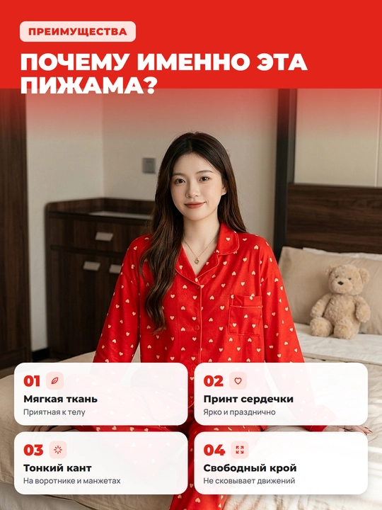 Пижама для женщин и девочек, для дома